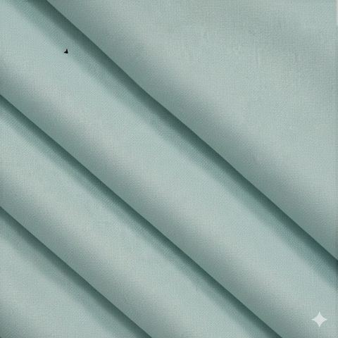 Close-up of Mint semi-blackout curtain fabric showing soft texture