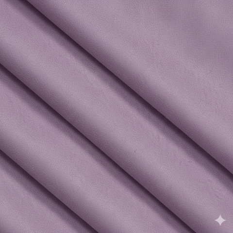 Close-up of Purple semi-blackout curtain fabric showing soft texture