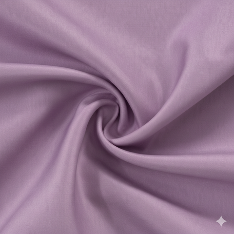 Purple semi-blackout curtain fabric with smooth texture and elegant drape