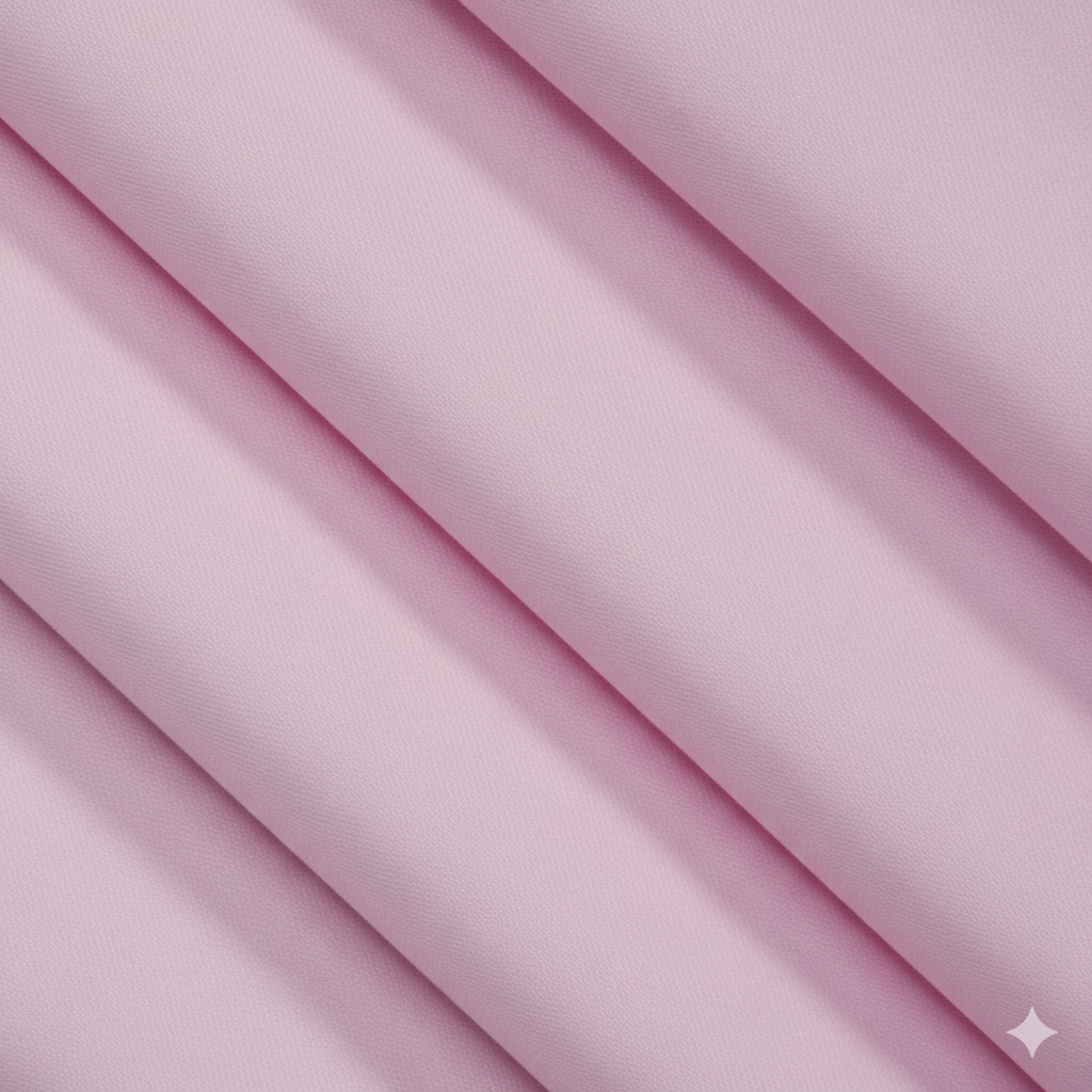 Close-up of Pink semi-blackout curtain fabric showing soft texture